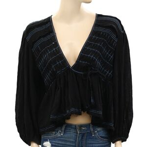 Black and Blue Women's Top